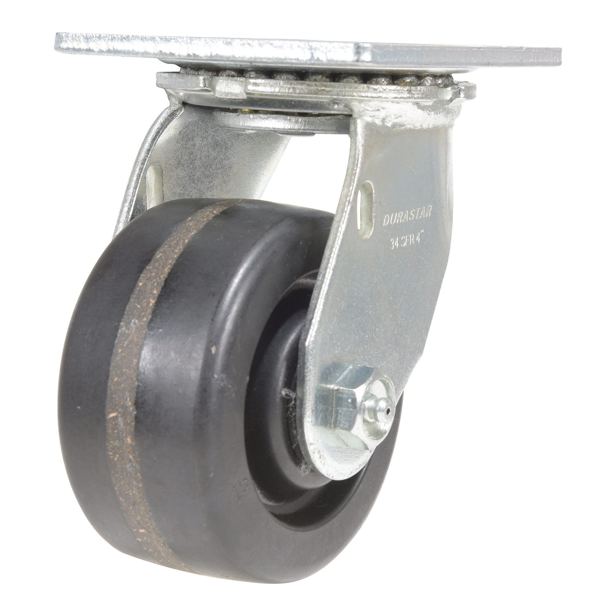 Vestil Phenolic Swivel Caster - 4in. x 2in., 800 Lb. Capacity, Zinc Plated, Model# CST-VE-4X2PH-S